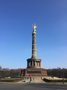 Berlin, Siegessäule, modal, tempat-tempat menarik, objek wisata, bintang besar, emas lain