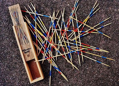 mikado, play, puzzle, skill, colorful, wooden sticks, chopsticks