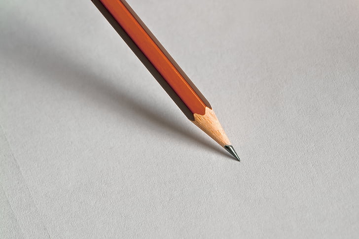 Close-up, plumb, hârtie, creion