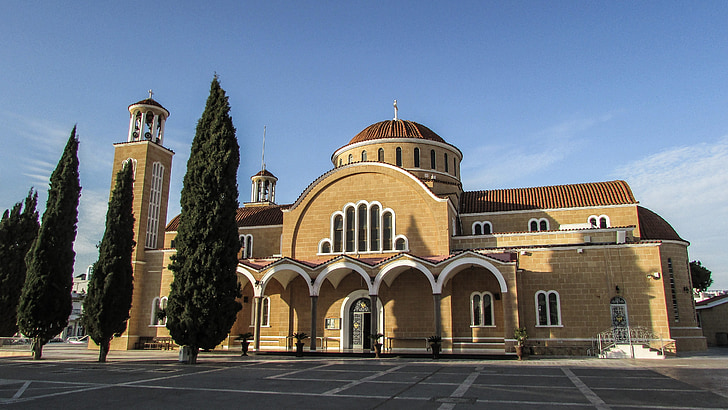 cyprus, paralimni, ayios georgios, church, architecture, orthodox, cathedral