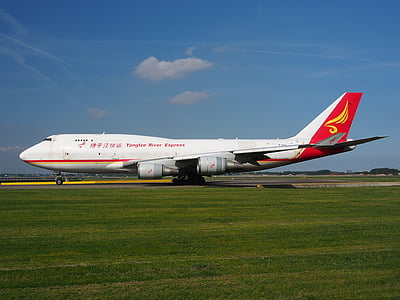 Boeing 747, Yangtze river express, jumbojet, flygplan, flygplan, flygplats, transport