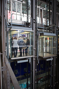 Lift, muur klimmer liften, Duitse engineering, staaldelen, aluminium, glas, passagiers