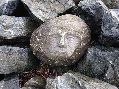 sten, British columbia, Kanada, landskap, norr, Utomhus, Rock