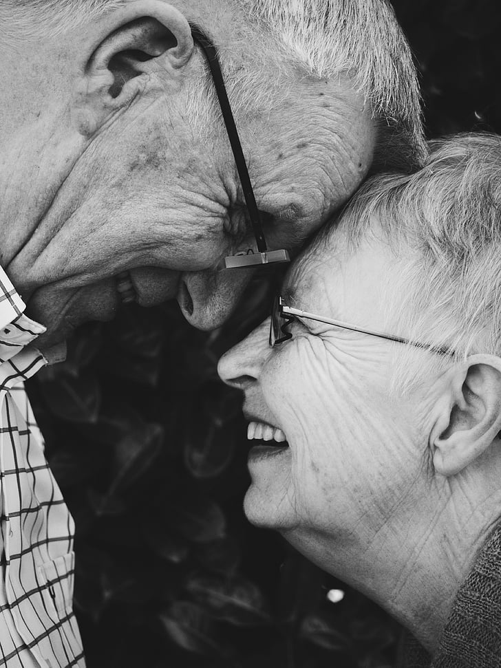 people, old, man, woman, couple, love, laugh