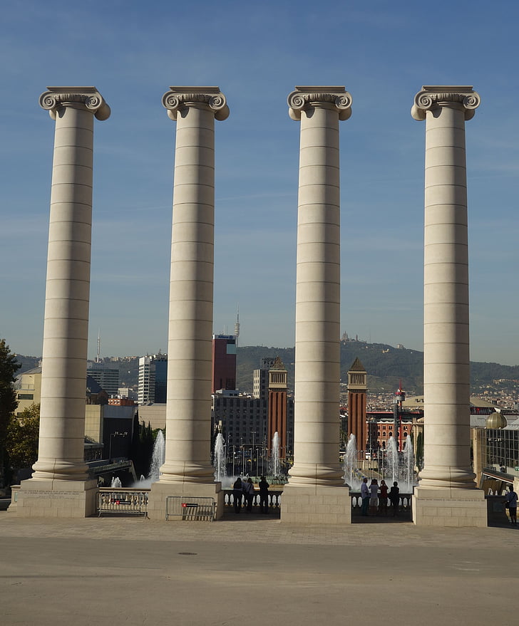 pilars, columna, arquitectura, grec, marbre, estructura, suport