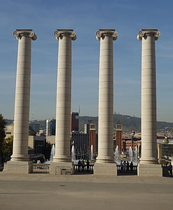 pillars, column, architecture, greek, marble, structure, support