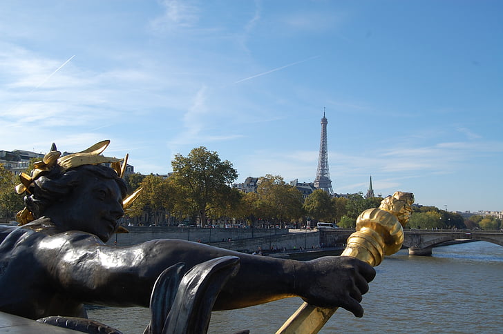 Париж, Александър мост, Франция, Тур Айфел, Понт Александър, паметници, реки