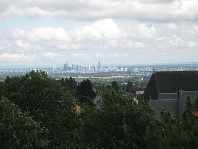 Panorama, Frankfurt, nebodera, Hesse, krajolik, grad