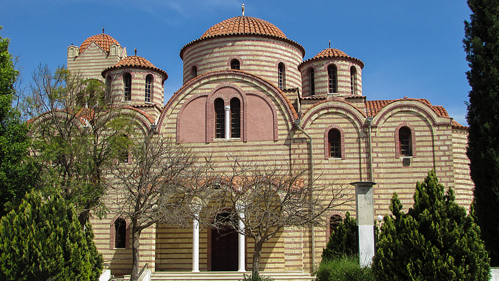 Cypern, Troulli, Ayios mamas, kyrkan, ortodoxa, arkitektur, religion