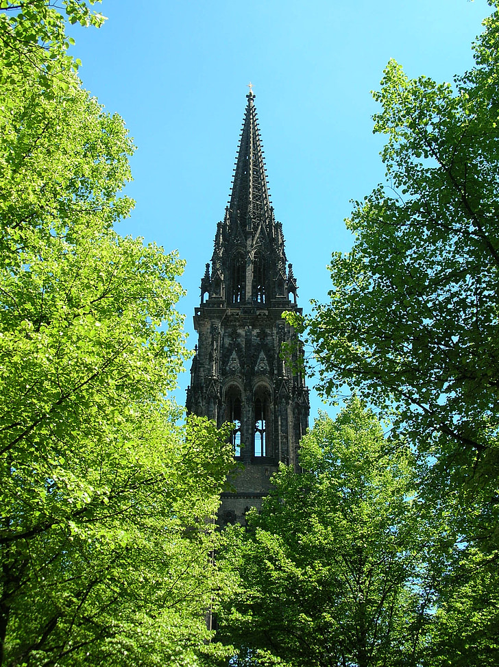 Hamburg, Steeple, St, Nikolai, Gereja