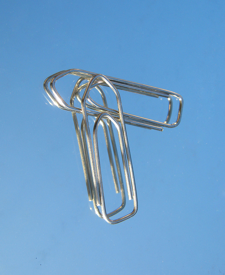 office, paper clips, pair, several, metal