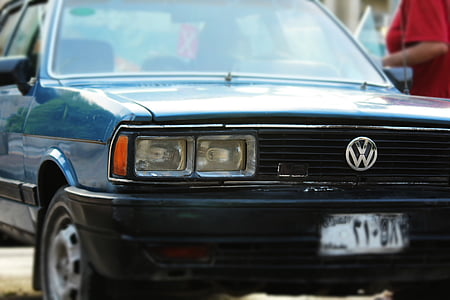 Volkswagen, vozila, berba, Irak, plava, Stari
