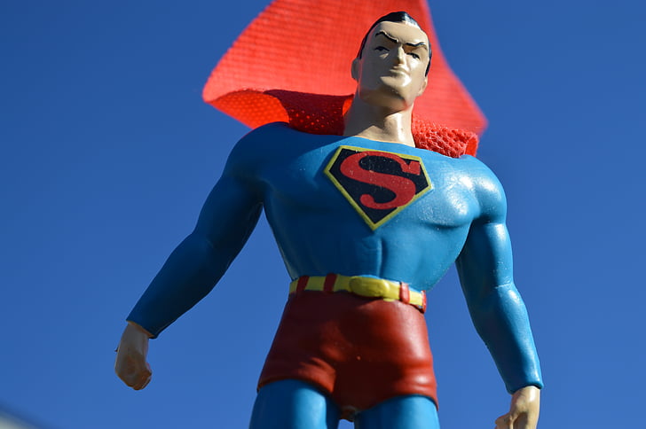 superman, superhero, cape, sky, costume, hero, super