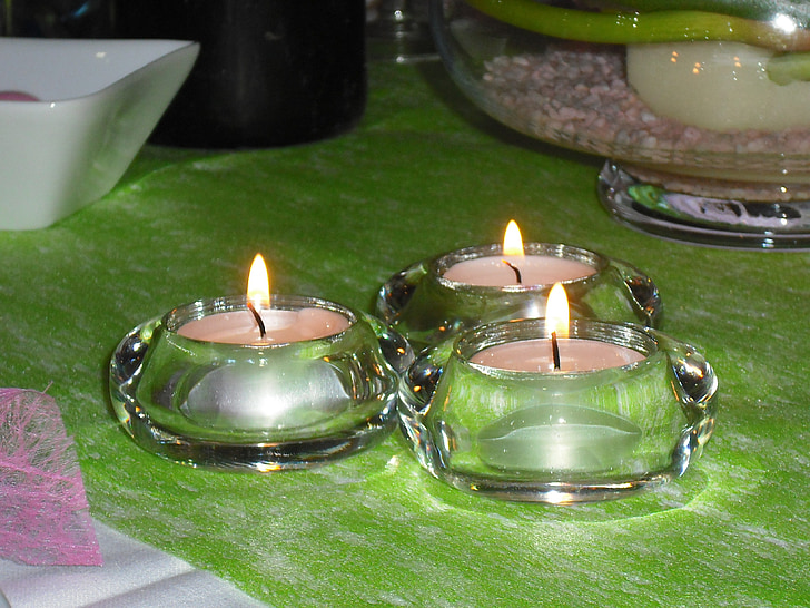 table, candles, decoration
