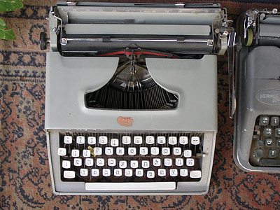 màquina d'escriure, anyada, mobles, tipus, retro, escriure, màquina