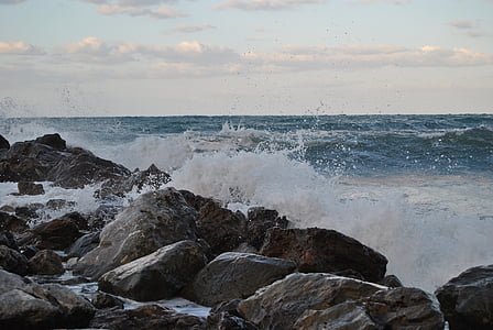 Creta, Grécia, rocha, mar, reservado (a), água, areia