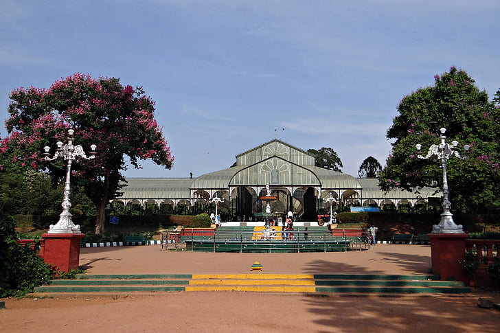 skleněný dům, Botanická zahrada, Lal bagh, Bangalore, Karnátaka, Indie