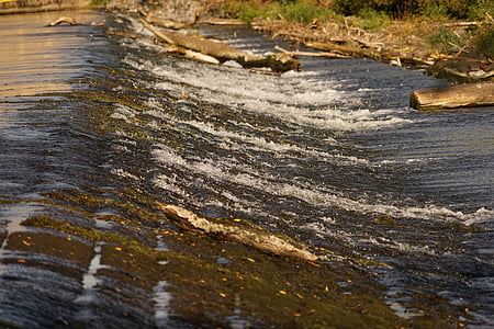 acqua corrente, Weir, fiume, sbarramento