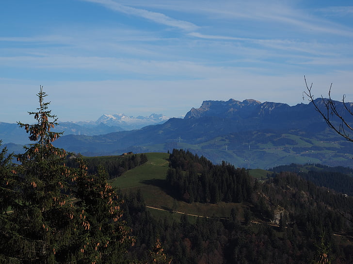 алпийски, Алпийска панорама, Pilatus, масив, Швейцария, hausberg, Люцерн