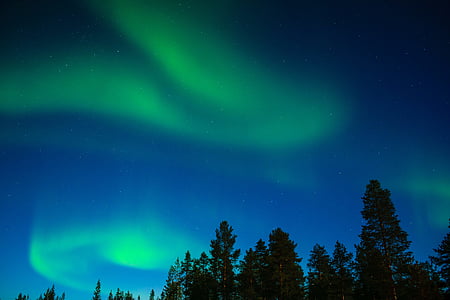 northern lights, aurora borealis, lapland, aurora, inari, finnish lapland, night