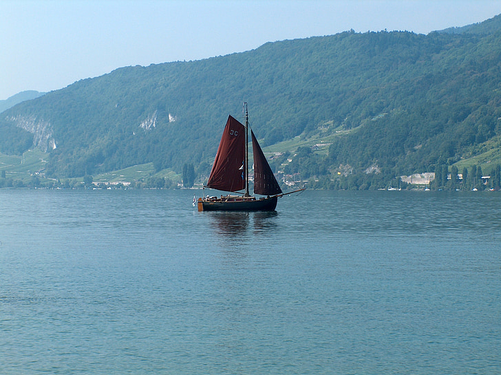veleiro, Lago, bota, barco à vela