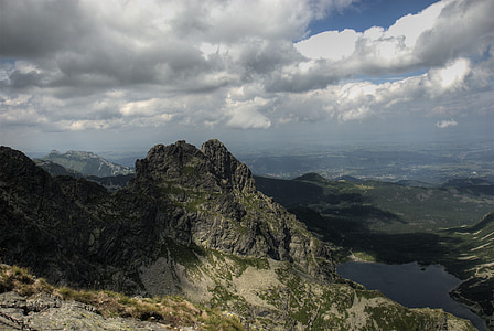 Tatry, τοπίο, το Top view, βουνά, Προβολή, φύση, βουνό