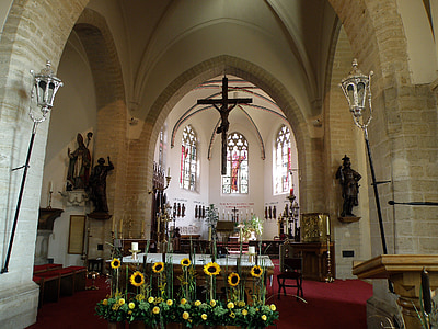 Pfarrei, Kirche, St., Peter, Ost-Flandern, Belgien, Gotik