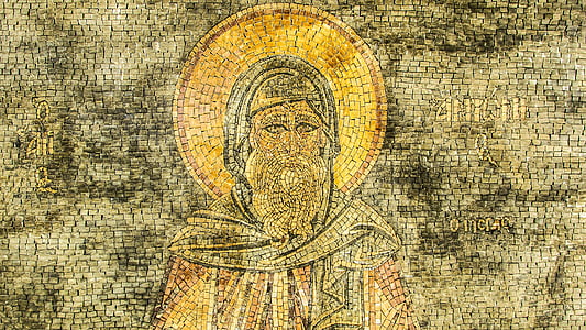 Cyprus, Sotira, kostol, pravoslávna, Mozaika, Ayios antonios, Buddha