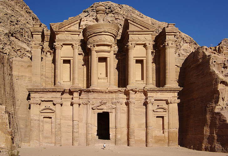 Petra Ürdün, tarihi, arkeolojik, Kesik Kaya mimarisi, Antik, Simgesel Yapı, Petra - Jordan