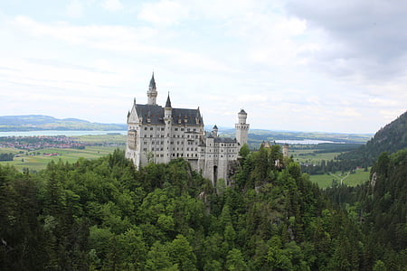 historiska, Tyskland, slott, arkitektur, Europa, Neuschwanstein, Alperna