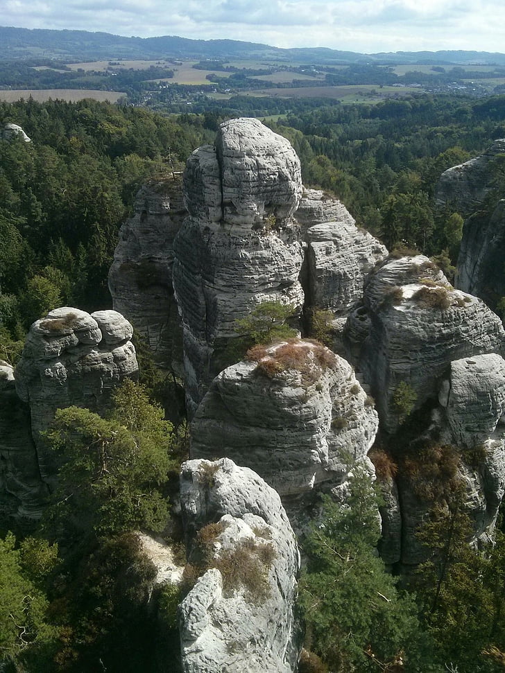Cseh Köztársaság, Cesky ray, hegyek, homokkő, rock, Pinnacle, természet