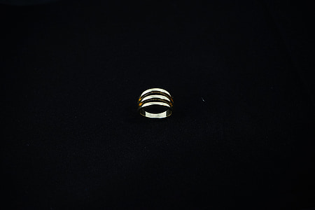 anello, anello di barretta, gioielli, oro, splendente, metallizzato