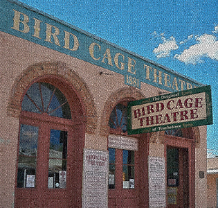 Teatro, pássaro, gaiola, Arizona, lápide, Teatro, entretenimento
