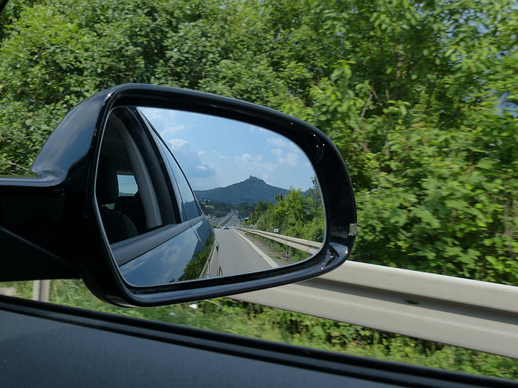 hátsó tükör, tükrök, automatikus, jármű, közúti, autópálya, forgalom