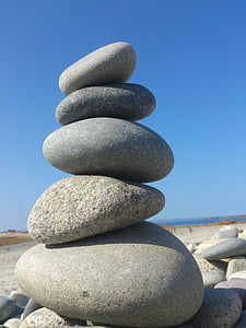 kamenje, plaža, Brittany, Francuska