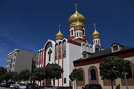 San francisco, orthodoxe kerk, ortodox, orthodoxe, koepel, religie, traditie