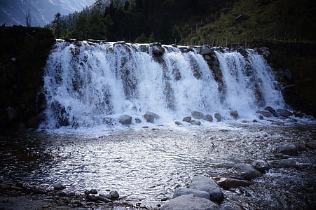 Falls, le paysage, peng bi gou, Chine, Sichuan, Préfecture autonome Qiang, ABA tibétain
