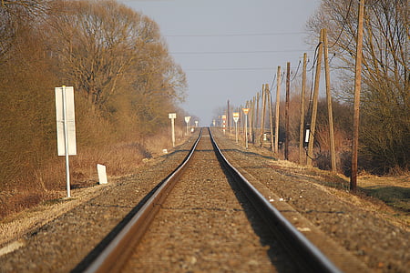 faixa, estrada de ferro, linha férrea, Parecia, gleise
