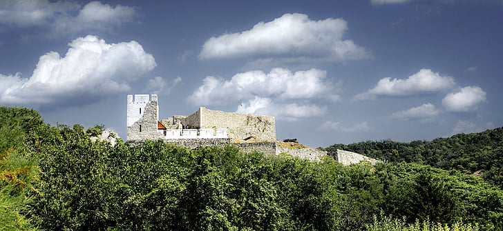 Csókakő, Château, médiévale, Hongrie, Closeup, accumulation, ROM