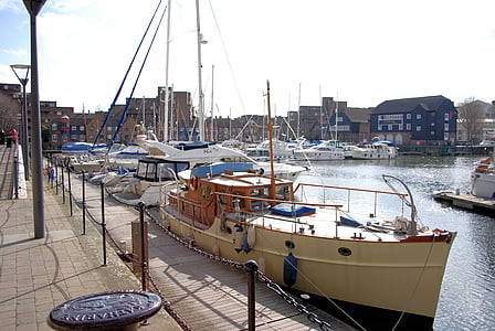 jachten, boot, ontspanning, vakantie, St katherines dok, Londen, nautische vaartuig