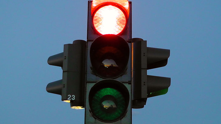 zaustaviti, Crveni, Ulični znak, putokaz, Prometna svjetla, semafora, koji sadrži