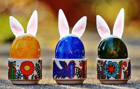Великдень, пасхальні яйця, Смішний, заєць, кролик вуха, вуха, весело