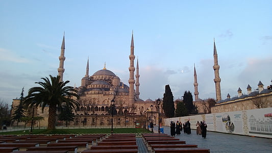 moskee, Istanbul, Turkije, het platform, Islam, religie, Landmark
