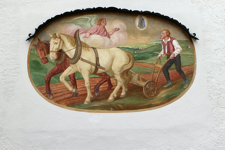 Lüftlmalerei, lueftelmalerei, fasády, malba, fresky, Horní Bavorsko, umělecká forma
