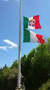 montagna, tricolor, Bandierina dell'Italia