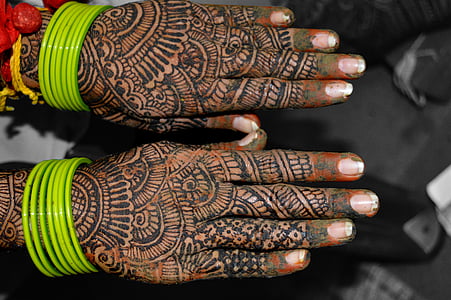 indická svadba, svadba, Hind, tradičné, indická nevesta, samica, móda