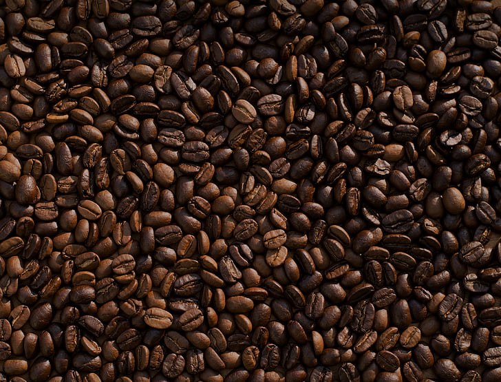 kafijas, pupas, kafijas pupiņu, grauzdētas kafijas pupiņas, -kafijas dzēriens, espreso, aromātisks