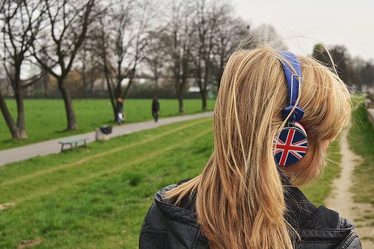 audio, Anglicko, Veľká Británia, slúchadlá, vypočutie, Počúvajte, MP3