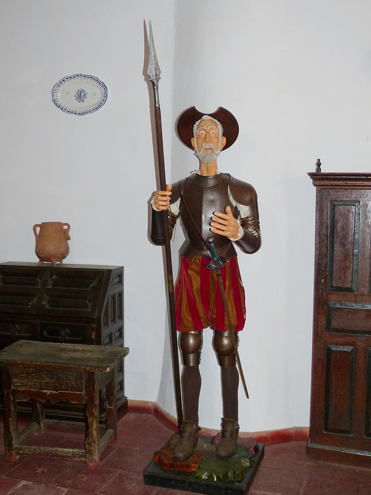 Don quijote, Don Quichote, windmolens, La mancha, Consuegra, Spanje, monument