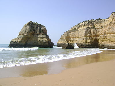 Costa, Playa, arena, ondas, rocas, de surf, naturaleza